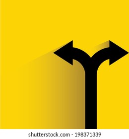 direction arrow sign, decision making concept