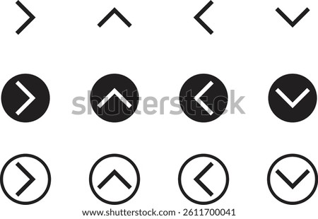 direction arrow symbol. up down right left pointer symbol vector illustration.
