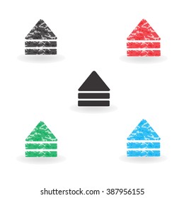 Direction arrow up, Vector illustration 