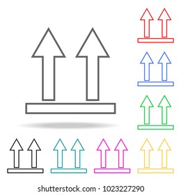 Direction arrows up colored icons. Element of logistic multi colored icon for mobile concept and web. Thin line icon for website design and development, app development icon on white background