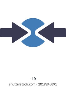  Direction or Arrows or Compress Icon Concept