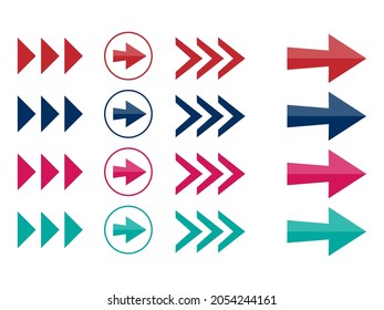 Direction Arrows Different Style Designs Vector Stock Vector (Royalty ...