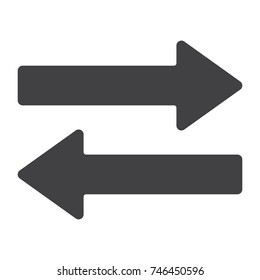 Direction arrows glyph icon, web and mobile, right and left sign vector graphics, a solid pattern on a white background, eps 10.