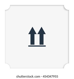 Direction arrows up icon.