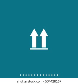Direction arrows up icon.