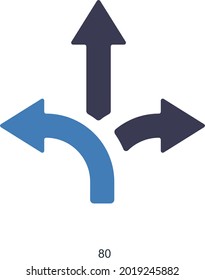 Concepto de icono de dirección o flechas