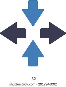  Concepto de icono de dirección o flechas