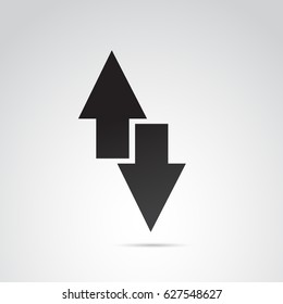 Direction arrows icon isolated on white background.