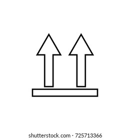 Direction arrows up icon on white background