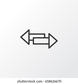 Direction Arrows Icon Symbol. Premium Quality Isolated Crossroad Element In Trendy Style.