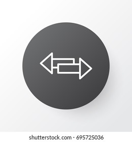 Direction Arrows Icon Symbol. Premium Quality Isolated Crossroad Element In Trendy Style.