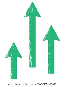 Direction Arrows Icon, Trade, Exchange, Green Arrows, Grunge, Scratch Texture, Sign, Business, Vector
