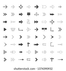 direction arrows icons set. road signs icons set. Vector illustration