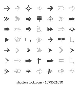 direction arrows icons set. road signs icons set. Vector illustration
