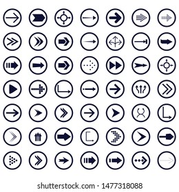 Direction arrows icons set. Vector illustration