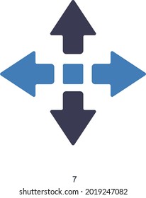  Direction or Arrows or Large Icon Concept