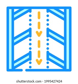 direction arrows on parking color icon vector. direction arrows on parking sign. isolated symbol illustration
