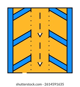 direction arrows on parking line icon vector. direction arrows on parking sign. isolated symbol illustration