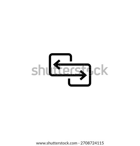 Direction arrows for transfer icon flat vector design.