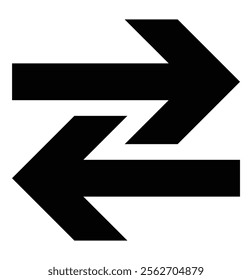 Direction arrows for transfer icon set, sync, migration data color editable. Exchange sign. Transfer arrow icon. 