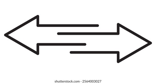 Direction arrows for transfer icon set, sync. arrows data transfer icon, exchange arrow icons - Swap icon with two arrows.
