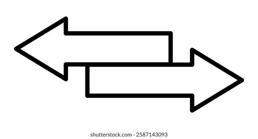 Direction arrows for transfer icon set, sync, migration data. Swap arrow icon. Exchange arrows symbol collection.  Arrow to left and right symbol. Replace icon. Vector illustration 