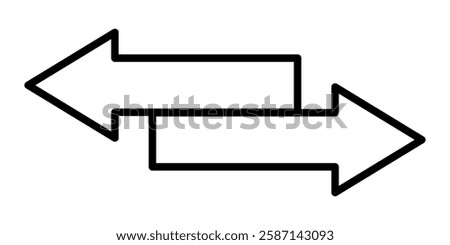 Direction arrows for transfer icon set, sync, migration data. Swap arrow icon. Exchange arrows symbol collection.  Arrow to left and right symbol. Replace icon. Vector illustration 