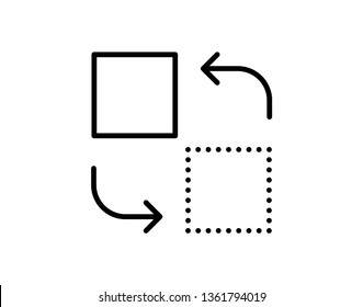 Direction arrows for transfer icon. Transfer, swap, exchange, spin, flip concept. Vector illustration