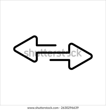 Direction arrows for transfer Icon Symbol isolated wh kground. vector illustration. color editable. 