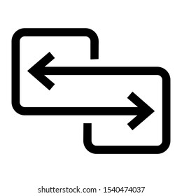 Direction arrows for transfer vector icon. sync illustration symbol. migration data sign or logo.