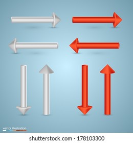 Direction of the arrows. Vector