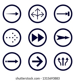 Direction arrows vector collection. Set different Black Arrow Icon. Vector Collection. vector