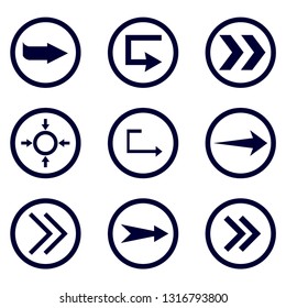 Direction arrows vector collection. Set different Black Arrow Icon. Vector Collection. vector