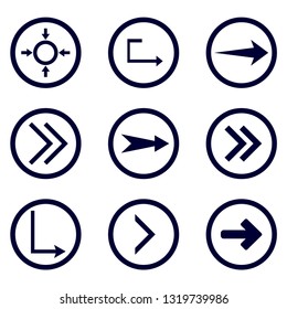 Direction arrows vector collection. Set different Black Arrow Icon. Vector Collection. vector