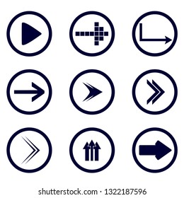 Direction arrows vector collection. Set different Black Arrow Icon. Vector Collection. vector