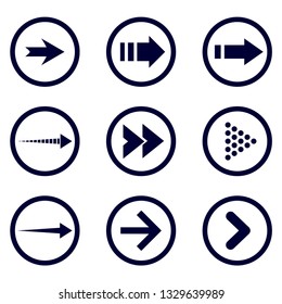Direction arrows vector collection. Set different Black Arrow Icon. Vector Collection. vector