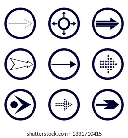 Direction arrows vector collection. Set different Black Arrow Icon. Vector Collection. vector