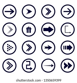 Direction arrows vector collection. Set different Black Arrow Icon. Vector Collection. vector