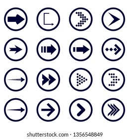 Direction arrows vector collection. Set different Black Arrow Icon. Vector Collection. vector