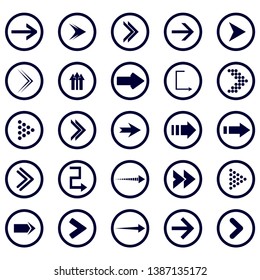 Direction arrows vector collection. Set different Black Arrow Icon. Vector Collection. vector