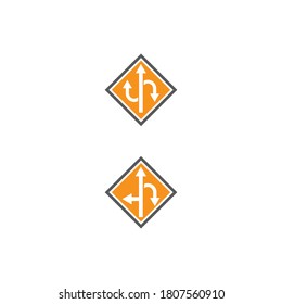 direction arrows vector icon illustration design template