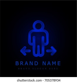 Direction blue chromium metallic logo