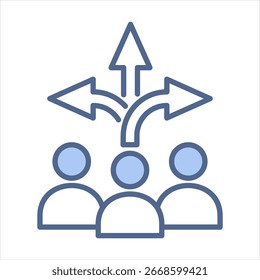 Ilustração de vetor de ícone azul de direção