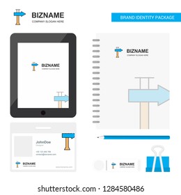 Direction board  Business Logo, Tab App, Diary PVC Employee Card and USB Brand Stationary Package Design Vector Template