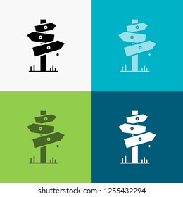 Direction, Board, Camping, Sign, label Icon Over Various Background. glyph style design, designed for web and app. Eps 10 vector illustration