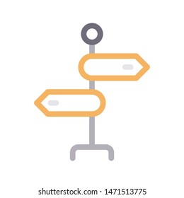direction board colour line vector icon