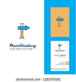 Direction board  Creative Logo and business card. vertical Design Vector