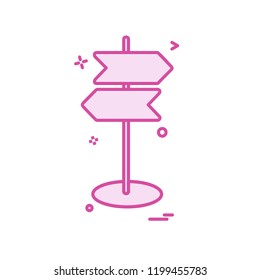 Direction board icon design vector