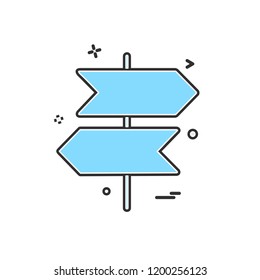 Direction board icon design vector