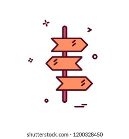 Direction board icon design vector